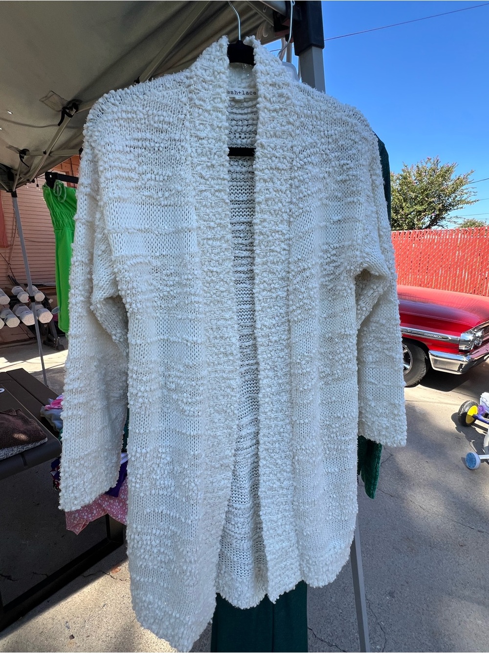 Cozy Open-Front Cream Knit Cardigan Sweater